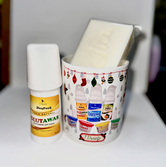 7Dwarfs GluTawas Roll-On Deodorant 60ml. + Ola Jabon Mystery Soap + FREE MUG