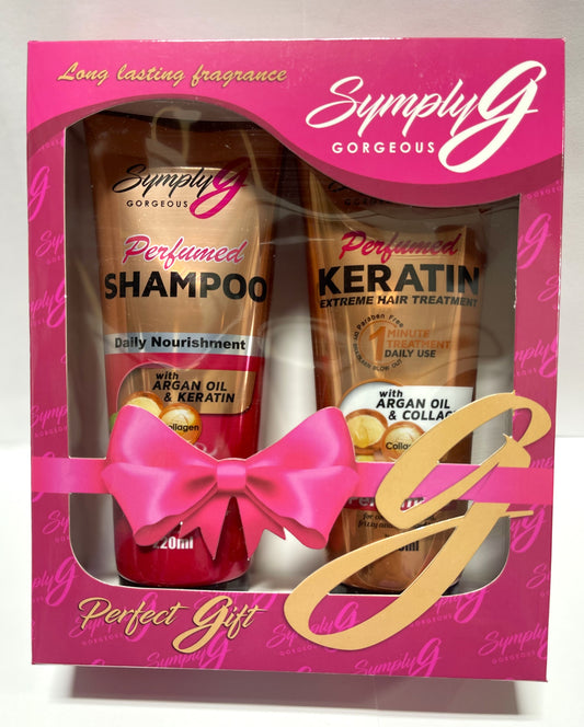 Symply G (Gorgeous) Shampoo & Keratin Set (Perfume C)
